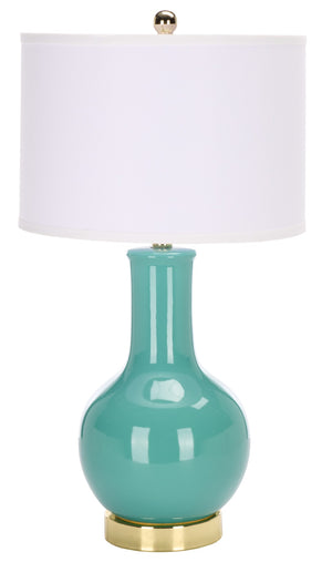Safavieh PARIS, 27.5 INCH CERAMIC TABLE LAMP - Timeless Elegance for Your Home with Warm Ambient Illumination Emerald LIT4024J