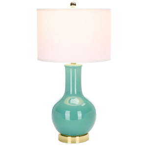 Safavieh PARIS, 27.5 INCH CERAMIC TABLE LAMP - Timeless Elegance for Your Home with Warm Ambient Illumination Emerald LIT4024J