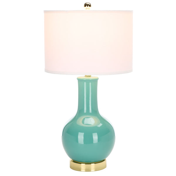 Safavieh PARIS, 27.5 INCH CERAMIC TABLE LAMP - Timeless Elegance for Your Home with Warm Ambient Illumination Emerald LIT4024J