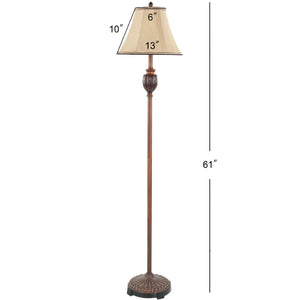 Safavieh Gwendolyn 61 Inch H Floor Lamp Gold/Red LIT4030A