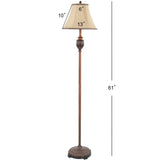 Safavieh Gwendolyn 61 Inch H Floor Lamp Gold/Red LIT4030A