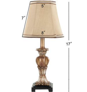 Safavieh GOLDEN Mini Table Lamp with Bavarian Beige Shade - Elegant Lighting for Home Décor & Ambiance LIT4032A-SET2