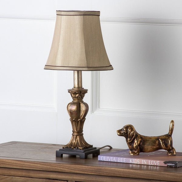 Safavieh GOLDEN Mini Table Lamp with Bavarian Beige Shade - Elegant Lighting for Home Décor & Ambiance LIT4032A-SET2