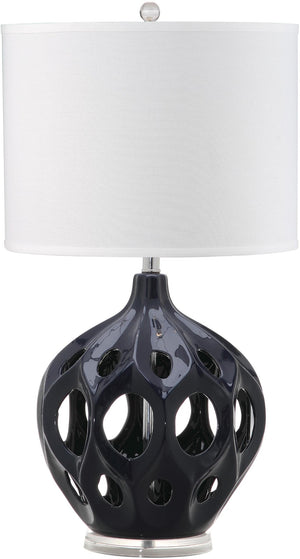 Safavieh REGINA Table Lamp - Elegant Ceramic Design for Modern Interiors and Ambient Lighting Solutions Navy LIT4040B