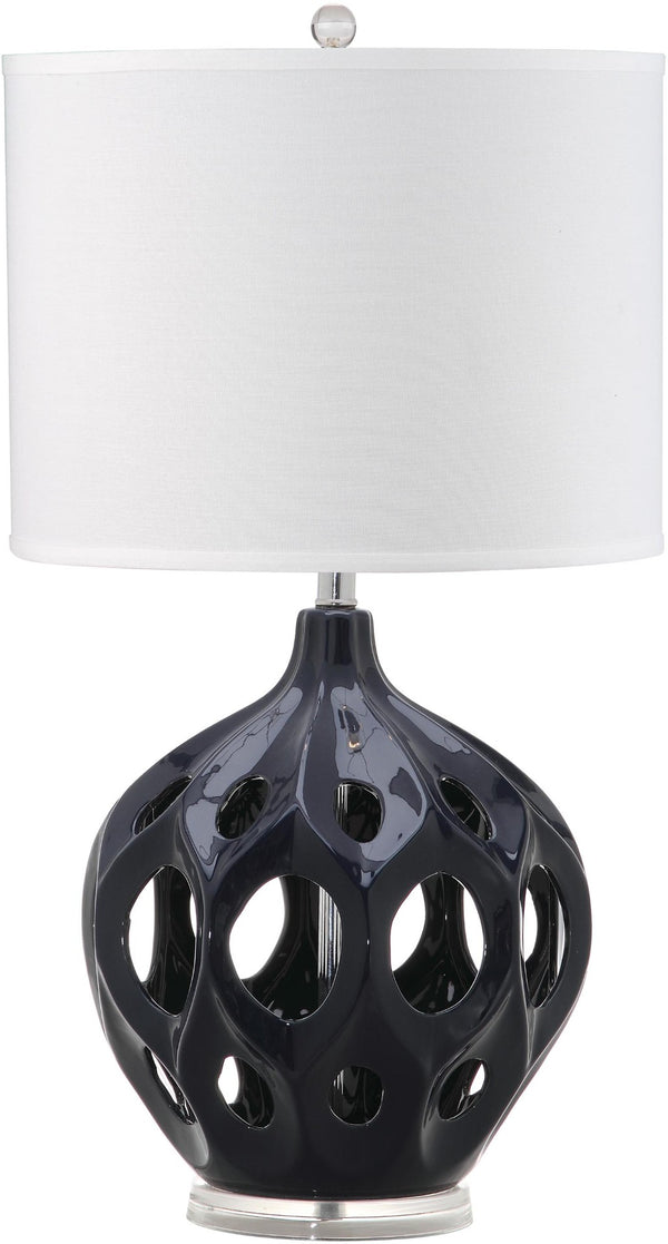 Safavieh REGINA Table Lamp - Elegant Ceramic Design for Modern Interiors and Ambient Lighting Solutions Navy LIT4040B