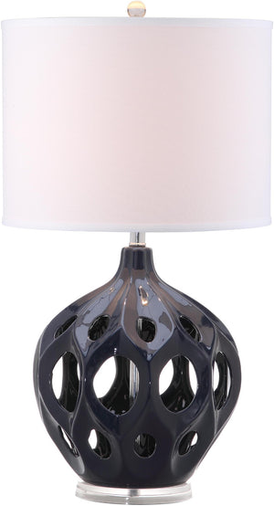 Safavieh REGINA Table Lamp - Elegant Ceramic Design for Modern Interiors and Ambient Lighting Solutions Navy LIT4040B