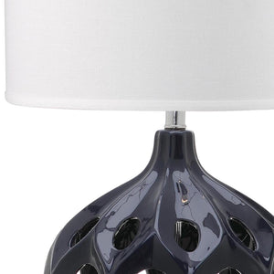 Safavieh REGINA Table Lamp - Elegant Ceramic Design for Modern Interiors and Ambient Lighting Solutions Navy LIT4040B