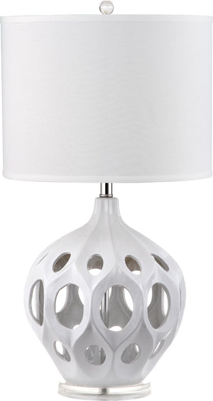Safavieh REGINA Table Lamp - Elegant Ceramic Design for Modern Interiors and Ambient Lighting Solutions White LIT4040C