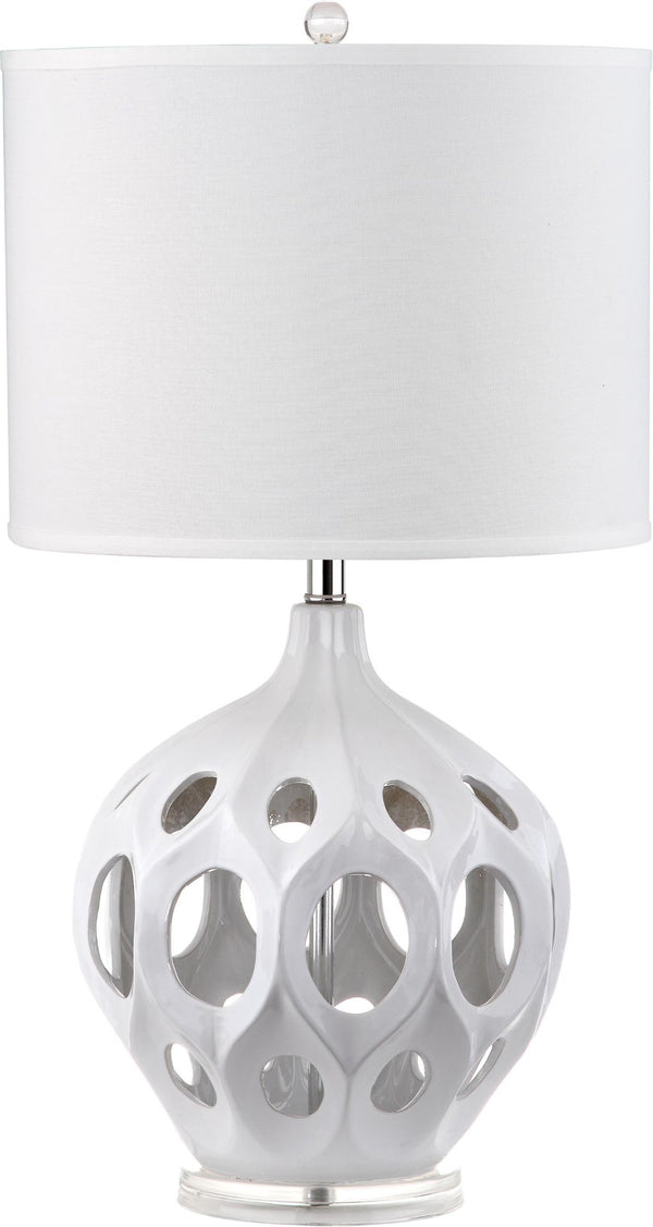 Safavieh REGINA Table Lamp - Elegant Ceramic Design for Modern Interiors and Ambient Lighting Solutions White LIT4040C