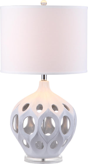Safavieh REGINA Table Lamp - Elegant Ceramic Design for Modern Interiors and Ambient Lighting Solutions White LIT4040C