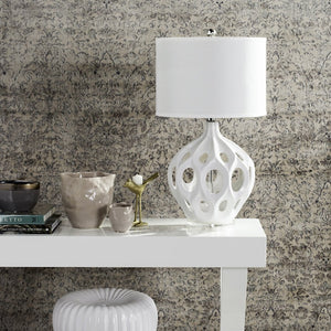 Safavieh REGINA Table Lamp - Elegant Ceramic Design for Modern Interiors and Ambient Lighting Solutions White LIT4040C