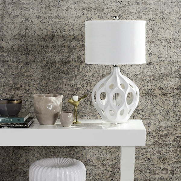 Safavieh REGINA Table Lamp - Elegant Ceramic Design for Modern Interiors and Ambient Lighting Solutions White LIT4040C