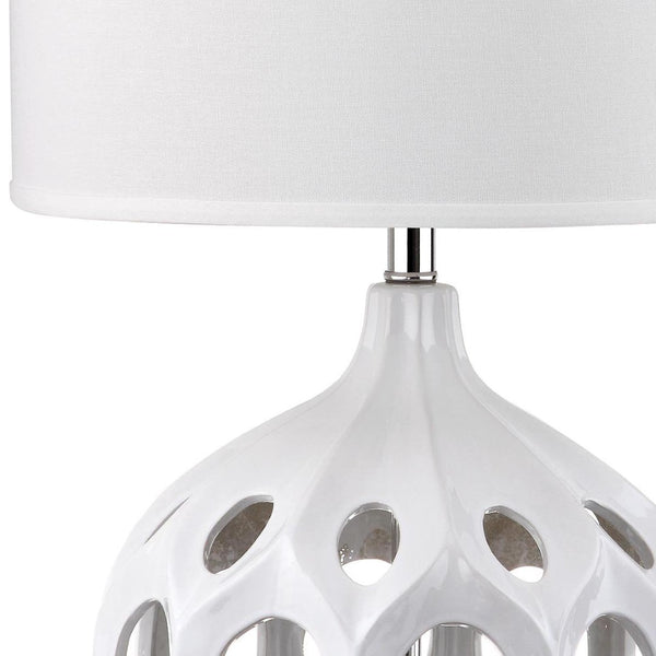Safavieh REGINA Table Lamp - Elegant Ceramic Design for Modern Interiors and Ambient Lighting Solutions White LIT4040C