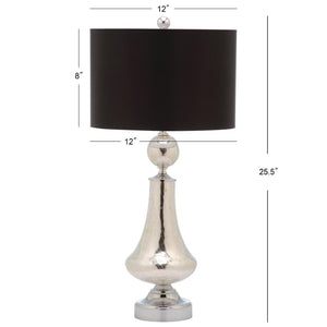 Safavieh CLEAR Crackle Glass Table Lamps - Artisanal Accent Lighting for Living Spaces and Bedrooms Mercury LIT4047B-SET2