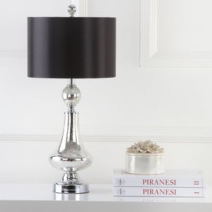 Safavieh CLEAR Crackle Glass Table Lamps - Artisanal Accent Lighting for Living Spaces and Bedrooms Mercury LIT4047B-SET2