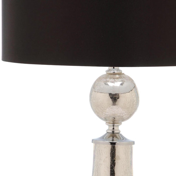 Safavieh CLEAR Crackle Glass Table Lamps - Artisanal Accent Lighting for Living Spaces and Bedrooms Mercury LIT4047B-SET2