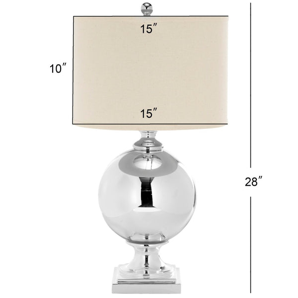 Safavieh ICOTT, 28-Inch Silver Glass Table Lamp – Elegant Lighting for Home Decor & Warm Ambiance Creation LIT4053A