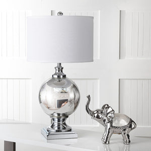 Safavieh ICOTT, 28-Inch Silver Glass Table Lamp – Elegant Lighting for Home Decor & Warm Ambiance Creation LIT4053A