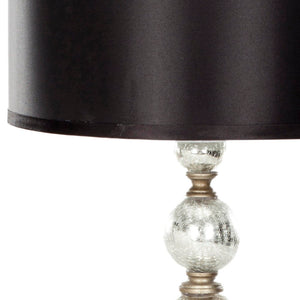 Safavieh NETTIE, Elegant 27-Inch Silver Glass Table Lamp Set of 2 for Modern Living Room & Bedroom Décor LIT4060A-SET2