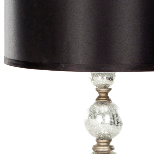 Safavieh NETTIE, Elegant 27-Inch Silver Glass Table Lamp Set of 2 for Modern Living Room & Bedroom Décor LIT4060A-SET2