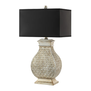 Safavieh MALAGA, Elegant 29-Inch Silver Champagne Table Lamp Set of 2 for Modern & Classic Interiors LIT4064A-SET2