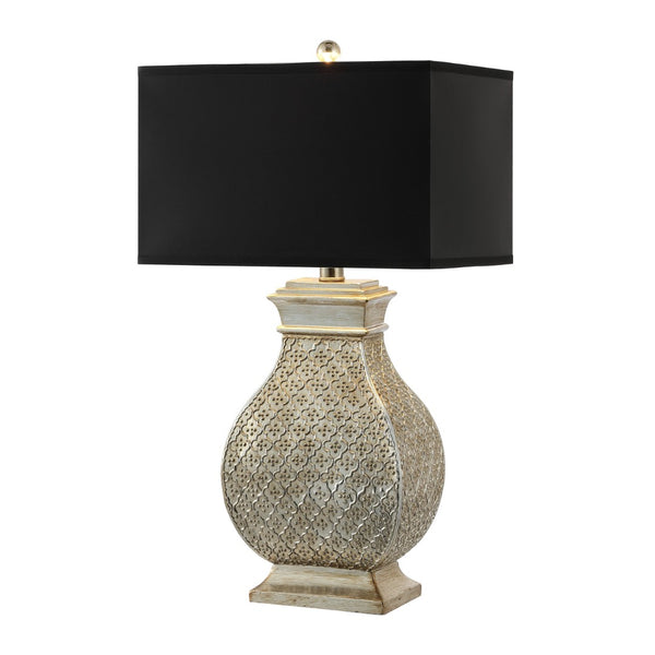 Safavieh MALAGA, Elegant 29-Inch Silver Champagne Table Lamp Set of 2 for Modern & Classic Interiors LIT4064A-SET2