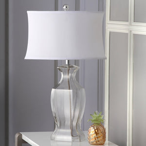 Safavieh WENDY, Elegant 28-Inch Clear Glass Table Lamp Set of 2 – Modern Minimalist Design for Any Space LIT4068A-SET2