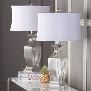 Safavieh WENDY, Elegant 28-Inch Clear Glass Table Lamp Set of 2 – Modern Minimalist Design for Any Space LIT4068A-SET2