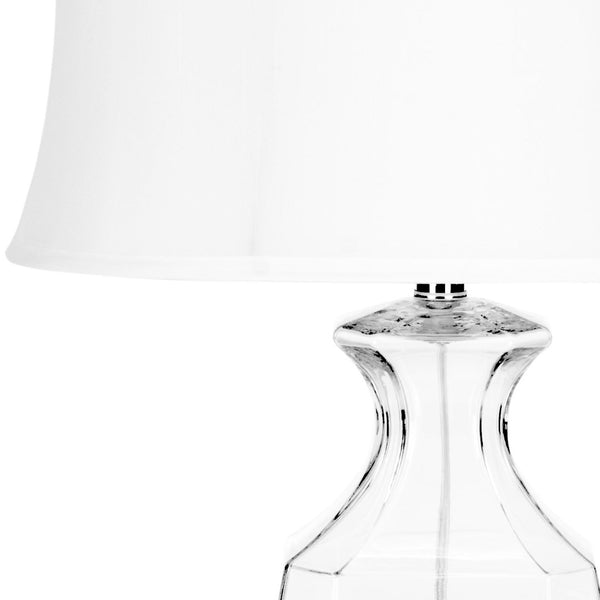 Safavieh WENDY, Elegant 28-Inch Clear Glass Table Lamp Set of 2 – Modern Minimalist Design for Any Space LIT4068A-SET2