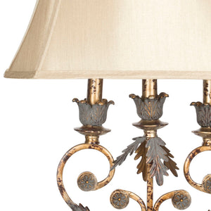 Safavieh GOLD Wrought Iron Table Lamps - Elegant Black Base & Beige Shades for Stylish Ambient Lighting LIT4072A-SET2