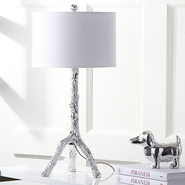 Safavieh SILVER Branch Table Lamps – Elegant Sculptural Design with Crisp White Shades for Ambient Illumination LIT4076B-SET2
