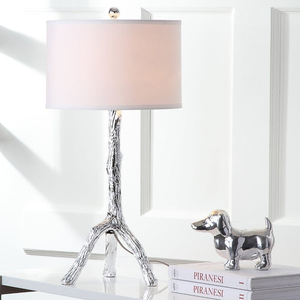 Safavieh SILVER Branch Table Lamps – Elegant Sculptural Design with Crisp White Shades for Ambient Illumination LIT4076B-SET2