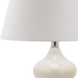 Safavieh EVA Table Lamp: Modern Glass Base with Cream Linen Shade for Stylish Ambient Lighting in Any Room Light Grey LIT4086F-SET2