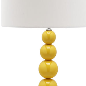 Safavieh 31.5" Yellow Metal Ball Lamp - Modern Cream Shade for Stylish Ambiance in Any Room Decor LIT4090H-SET2