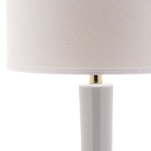 Safavieh MAE Long Neck Ceramic Lamp - Elegant Modern Accent for Warm Ambiance in Any Home or Office Space White LIT4091A-SET2