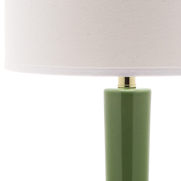 Safavieh MAE Long Neck Ceramic Lamp - Elegant Modern Accent for Warm Ambiance in Any Home or Office Space Green LIT4091G-SET2