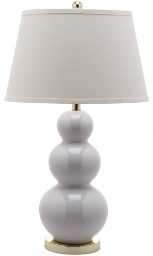 Safavieh PAMELA Triple Gourd Ceramic Lamp in Soft White – Sculptural Elegance for Modern Interiors & Lighting LIT4095A-SET2