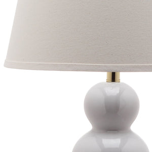 Safavieh PAMELA Triple Gourd Ceramic Lamp in Soft White – Sculptural Elegance for Modern Interiors & Lighting LIT4095A-SET2