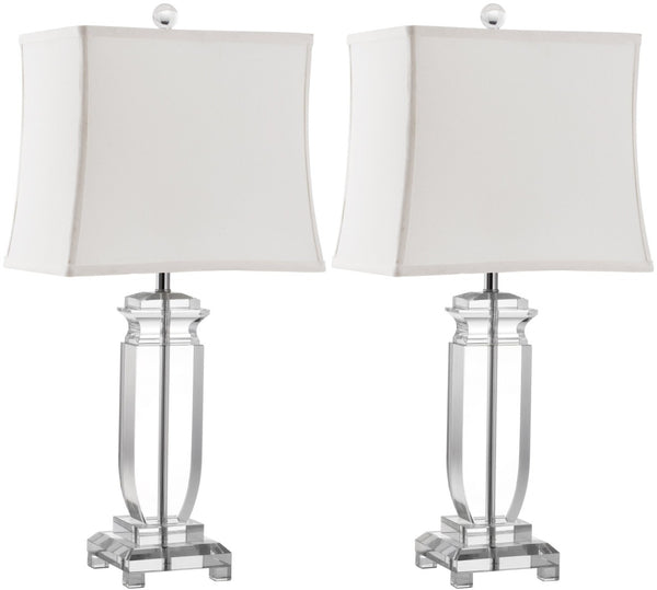 Safavieh OLYMPIA, Elegant 24-Inch Crystal Table Lamp Set of 2 - Timeless Design for Home Décor Perfection! LIT4099A-SET2