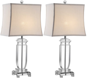 Safavieh OLYMPIA, Elegant 24-Inch Crystal Table Lamp Set of 2 - Timeless Design for Home Décor Perfection! LIT4099A-SET2
