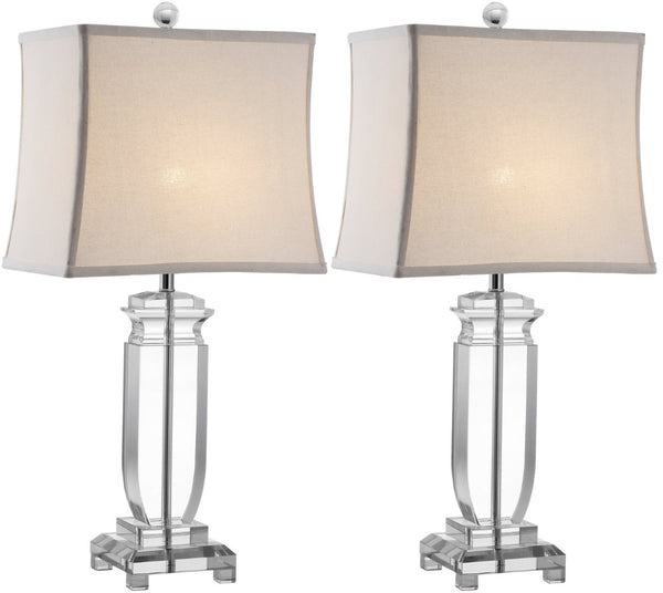 Safavieh OLYMPIA, Elegant 24-Inch Crystal Table Lamp Set of 2 - Timeless Design for Home Décor Perfection! LIT4099A-SET2