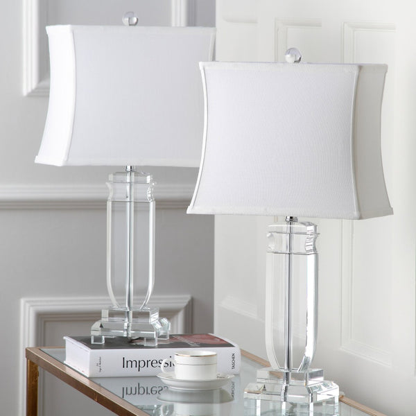 Safavieh OLYMPIA, Elegant 24-Inch Crystal Table Lamp Set of 2 - Timeless Design for Home Décor Perfection! LIT4099A-SET2