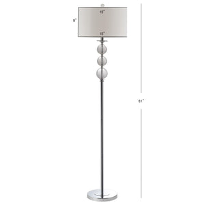 Safavieh PIPA, 61-Inch Crystal Floor Lamp - Luxurious Illumination for Modern and Traditional Interiors LIT4105A