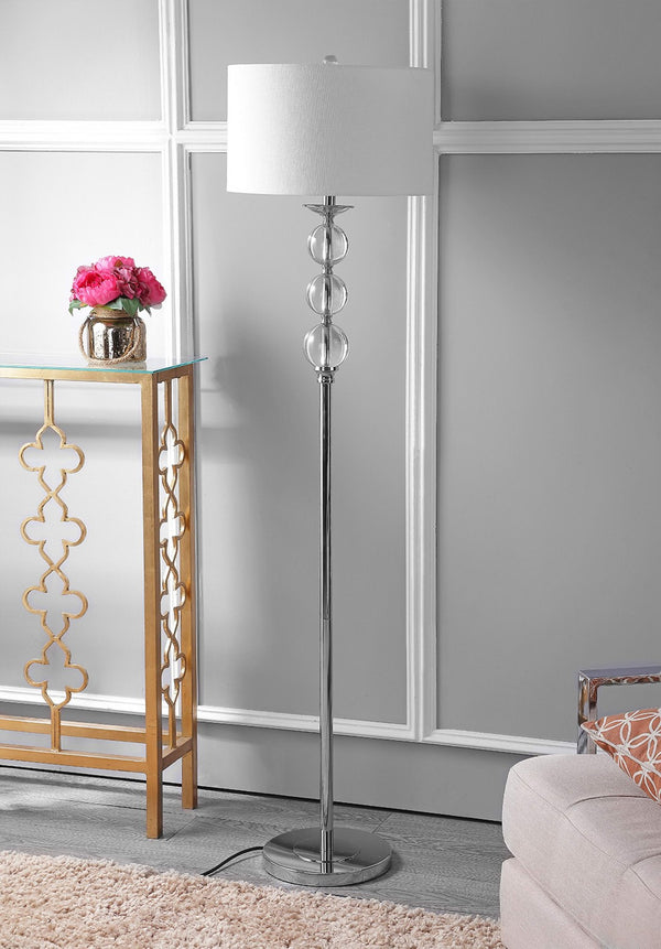Safavieh PIPA, 61-Inch Crystal Floor Lamp - Luxurious Illumination for Modern and Traditional Interiors LIT4105A
