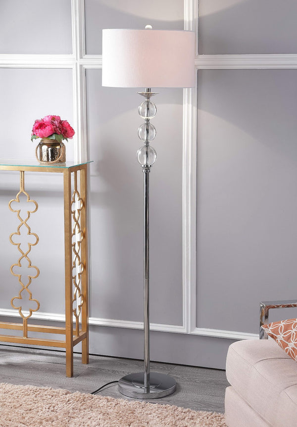 Safavieh PIPA, 61-Inch Crystal Floor Lamp - Luxurious Illumination for Modern and Traditional Interiors LIT4105A