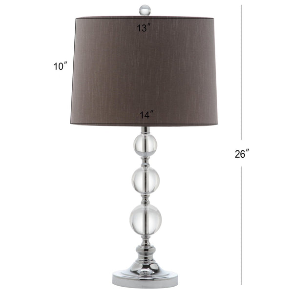 Safavieh KEEVA, Elegant Crystal Table Lamp Set of 2, 26-Inch Modern Lighting for Living Rooms & Offices Clear / Grey LIT4113A-SET2