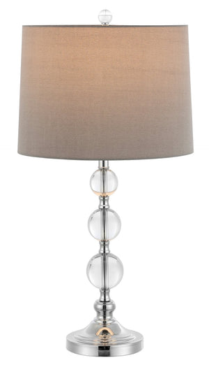 Safavieh KEEVA, Elegant Crystal Table Lamp Set of 2, 26-Inch Modern Lighting for Living Rooms & Offices Clear / Grey LIT4113A-SET2