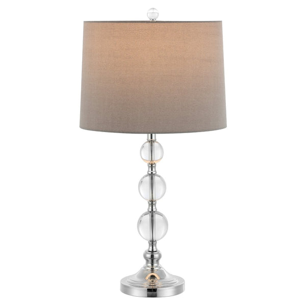 Safavieh KEEVA, Elegant Crystal Table Lamp Set of 2, 26-Inch Modern Lighting for Living Rooms & Offices Clear / Grey LIT4113A-SET2