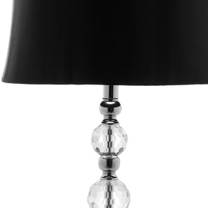 Safavieh MAEVE, Elegant 28-Inch Clear Crystal Table Lamp Set of 2 with Black & Blue Accents for Chic Decor LIT4114A-SET2