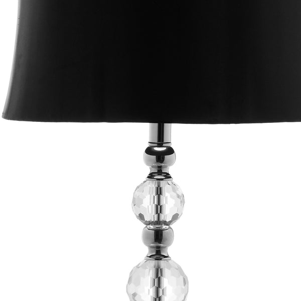 Safavieh MAEVE, Elegant 28-Inch Clear Crystal Table Lamp Set of 2 with Black & Blue Accents for Chic Decor LIT4114A-SET2